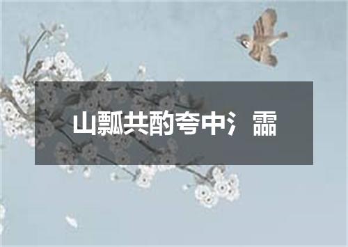 山瓢共酌夸中氵霝