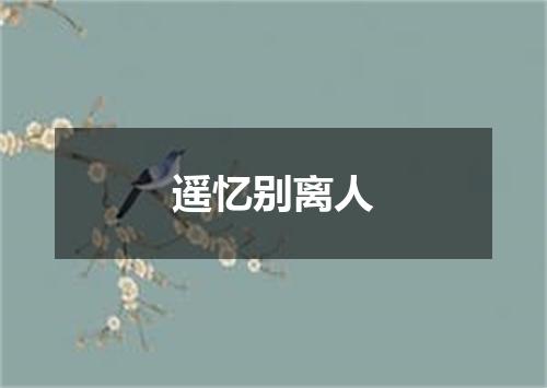 遥忆别离人