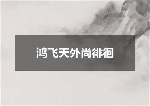 鸿飞天外尚徘徊