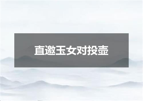 直邀玉女对投壶