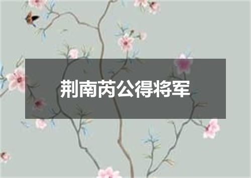 荆南芮公得将军
