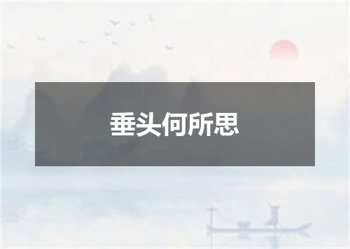 垂头何所思