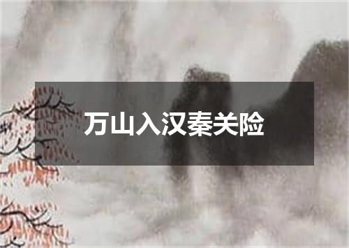万山入汉秦关险