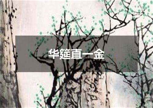 华筵直一金