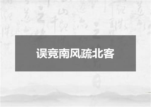 误竞南风疏北客