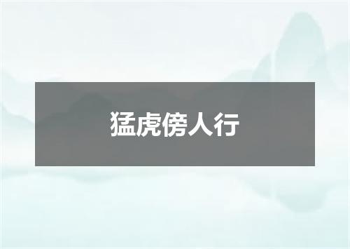 猛虎傍人行