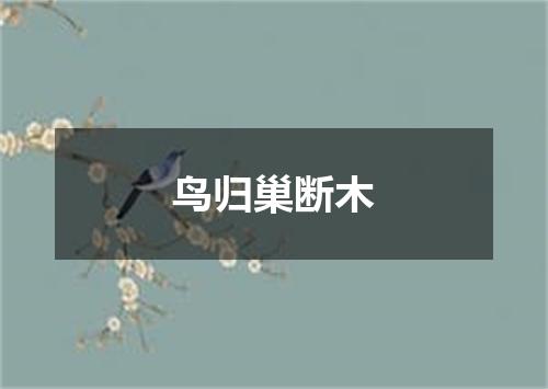 鸟归巢断木