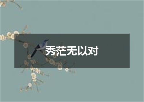 秀茫无以对