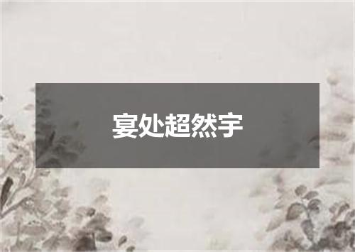 宴处超然宇