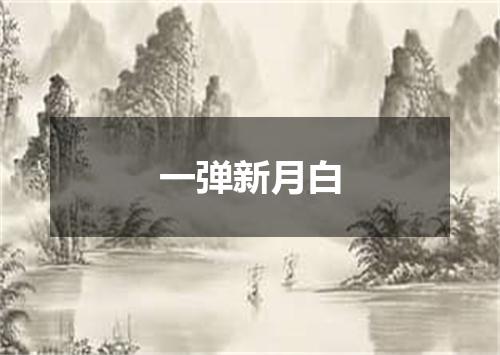 一弹新月白