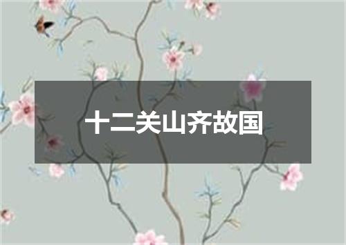 十二关山齐故国