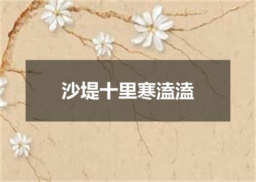 沙堤十里寒溘溘