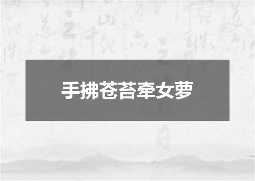 手拂苍苔牵女萝