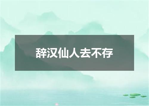 辞汉仙人去不存