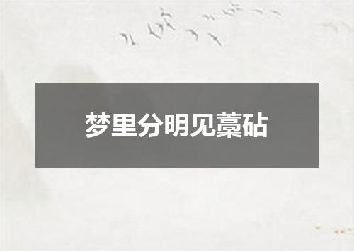 梦里分明见藁砧