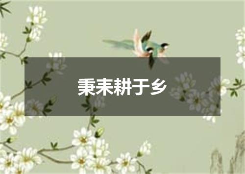 秉耒耕于乡