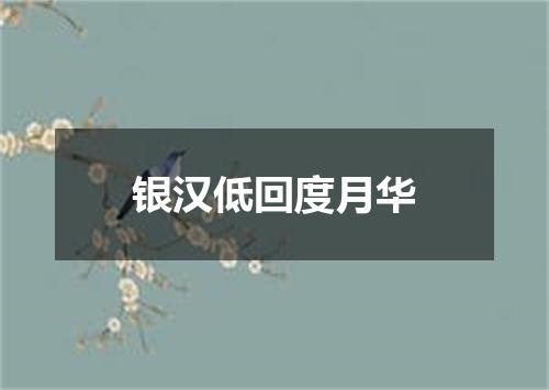 银汉低回度月华