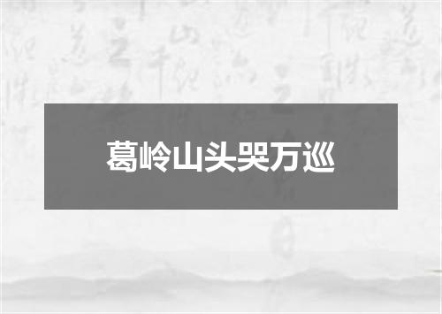 葛岭山头哭万巡
