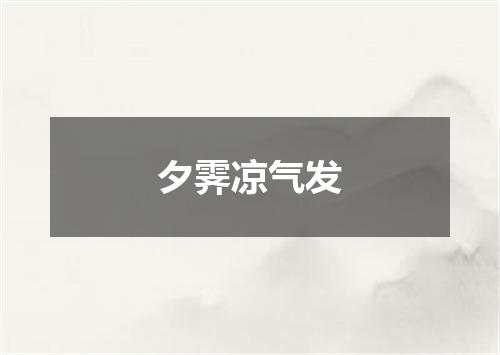 夕霁凉气发