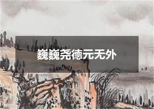 巍巍尧德元无外