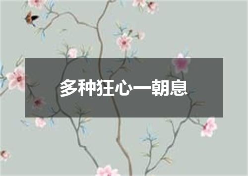 多种狂心一朝息