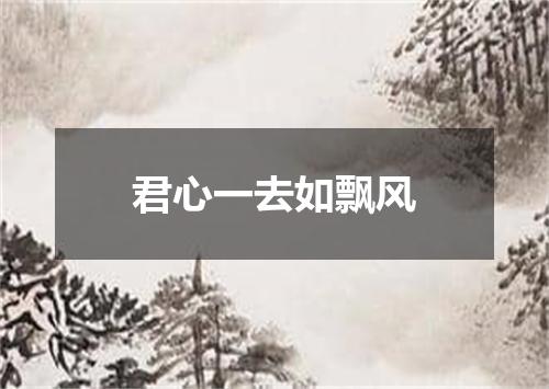 君心一去如飘风