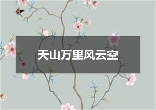 天山万里风云空
