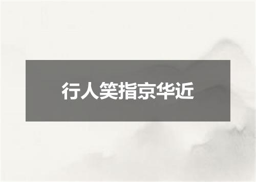 行人笑指京华近