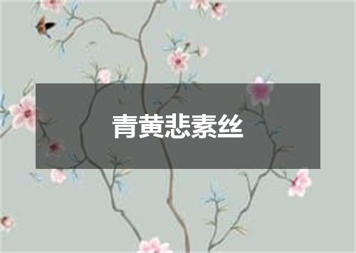 青黄悲素丝
