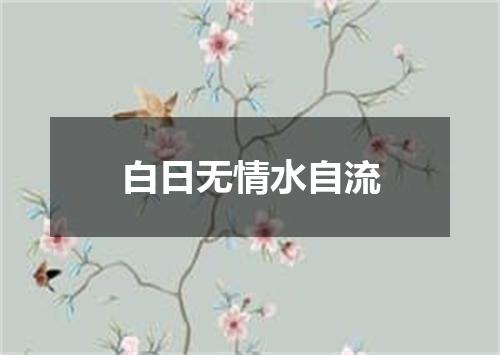 白日无情水自流