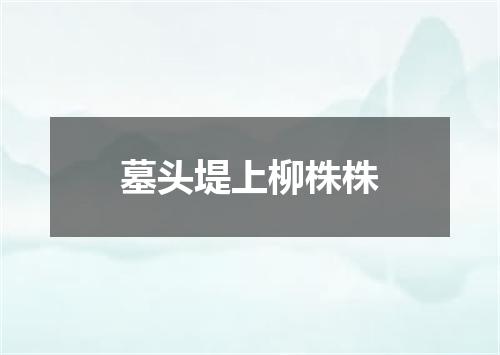 墓头堤上柳株株