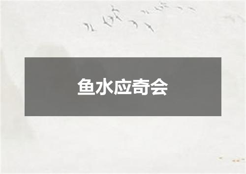 鱼水应奇会