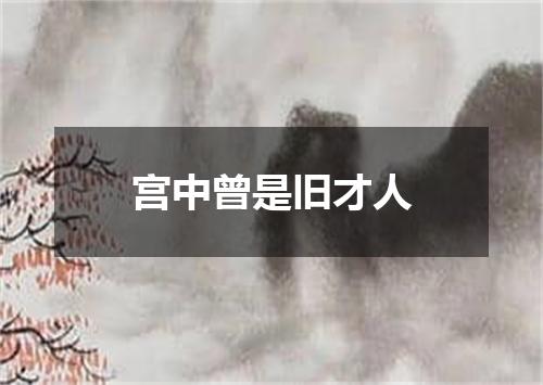 宫中曾是旧才人
