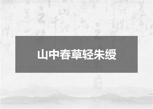 山中春草轻朱绶