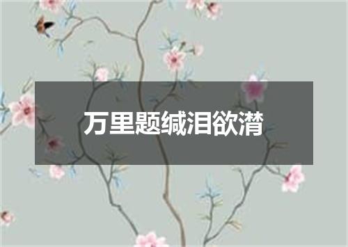 万里题缄泪欲潸