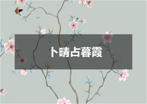 卜晴占暮霞