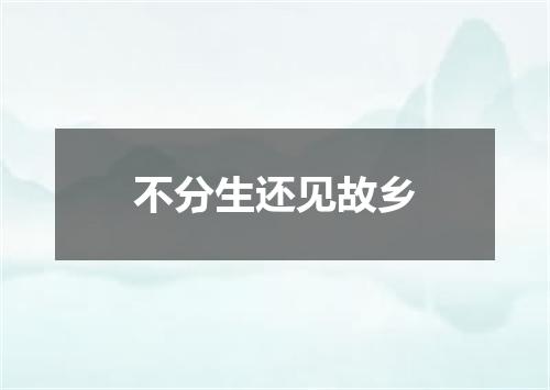 不分生还见故乡