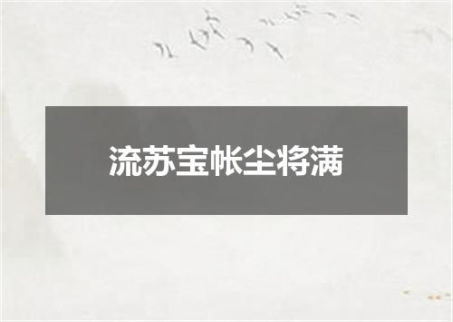 流苏宝帐尘将满