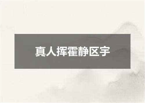 真人挥霍静区宇