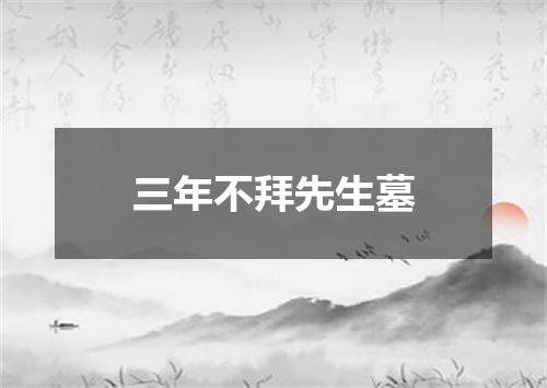 三年不拜先生墓
