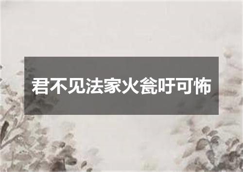 君不见法家火瓮吁可怖