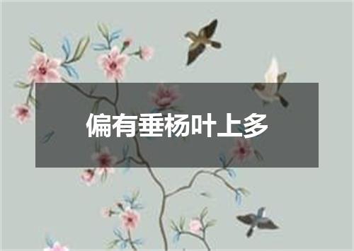 偏有垂杨叶上多