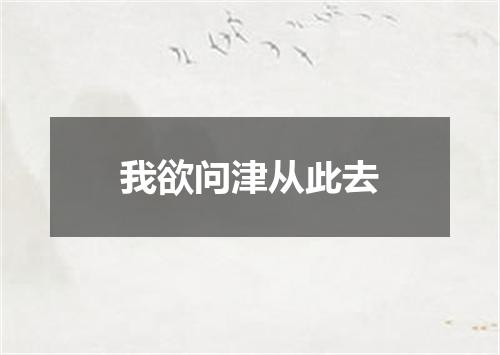 我欲问津从此去