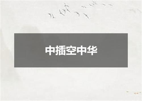 中插空中华