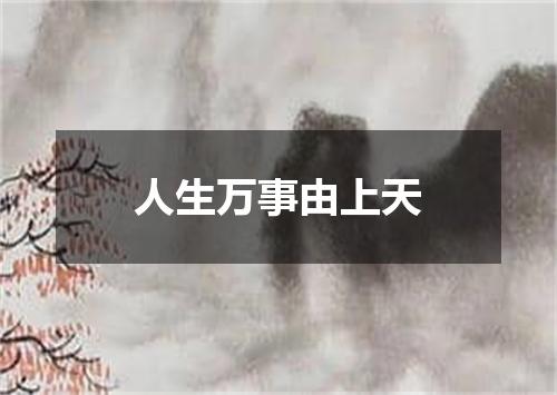 人生万事由上天