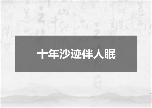 十年沙迹伴人眠