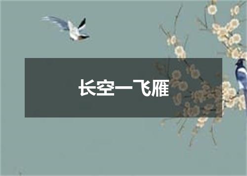 长空一飞雁