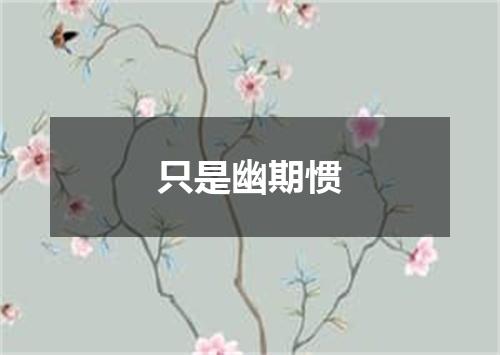 只是幽期惯