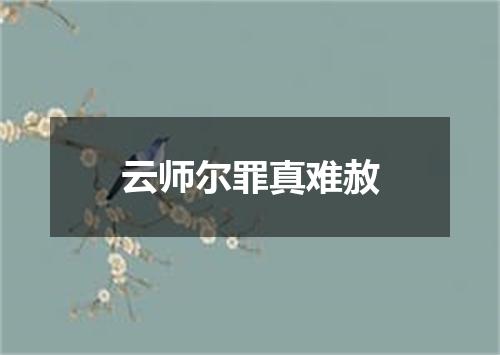 云师尔罪真难赦