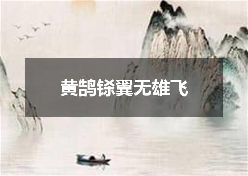 黄鹄铩翼无雄飞